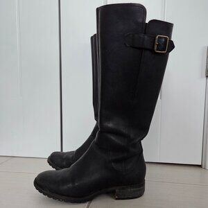 Timberland Gripstick Tall Black Leather Boots - Riding Boots